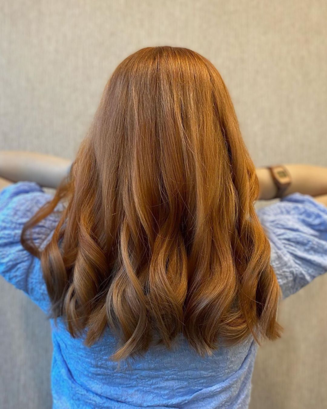 Fire orange balayage hair