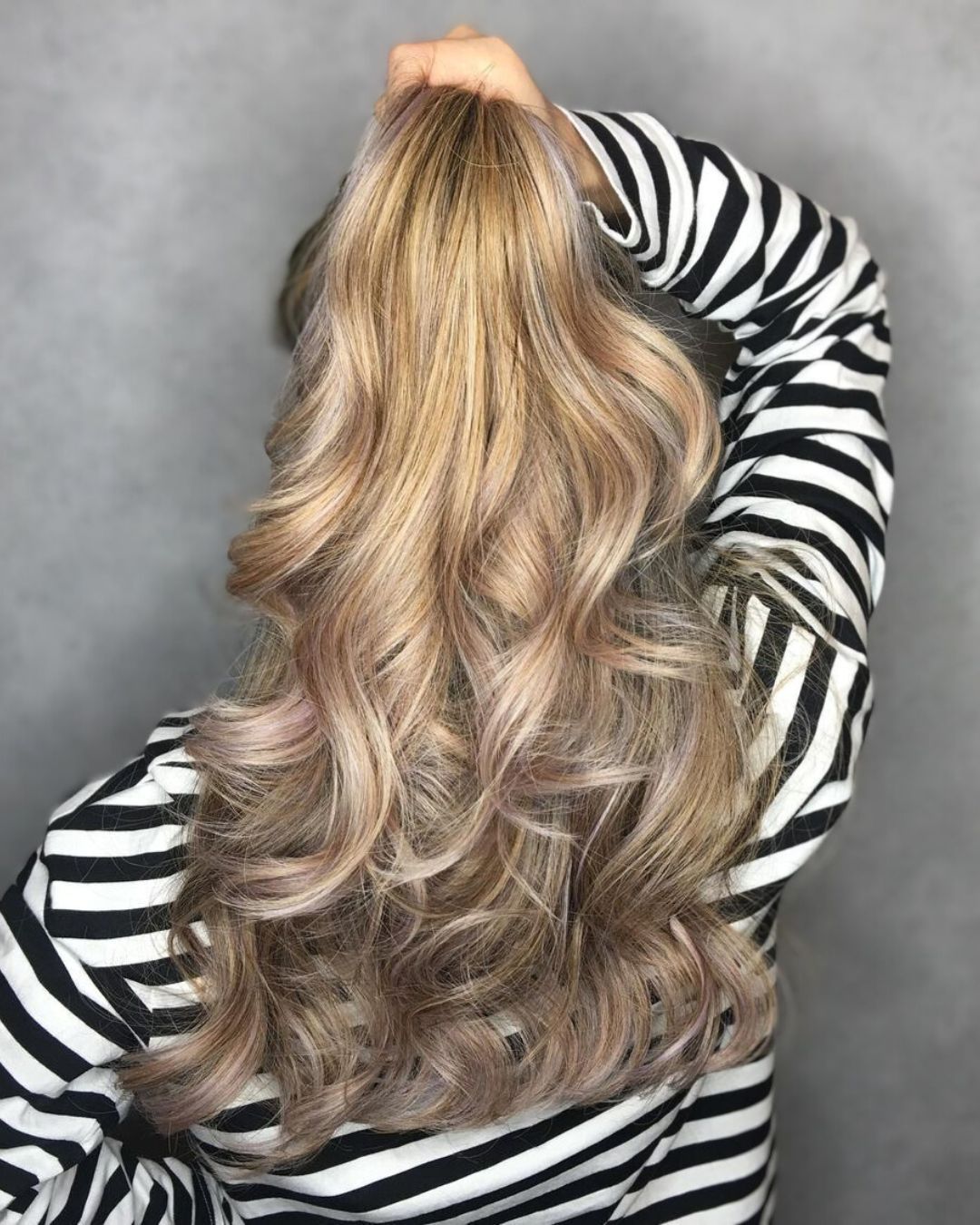 Golden blonde balayage hair