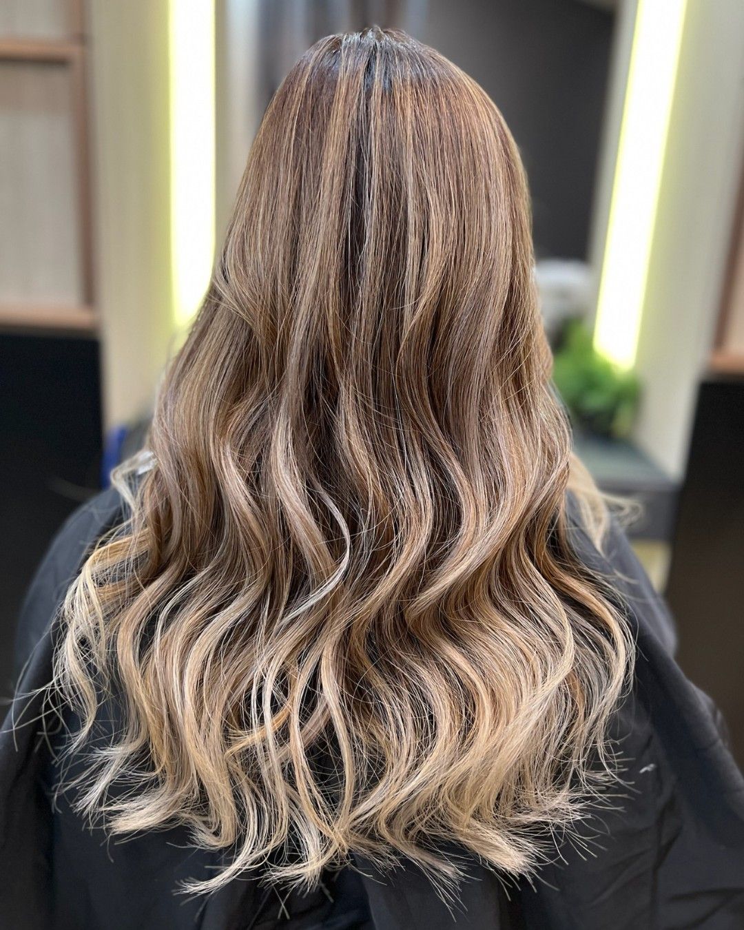 This is a photo of a reverse balayage hair