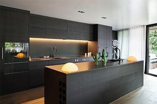 Black Themed Kitchen - Interior Designs in New Kensington, PA
