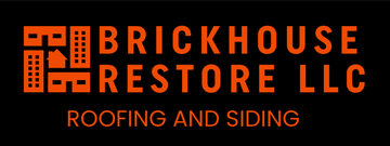 A logo with orange text reading 