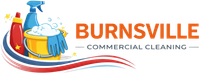 Burnsville Commercial Cleaning logo with cleaning supplies and bucket graphic, Burnsville, MN