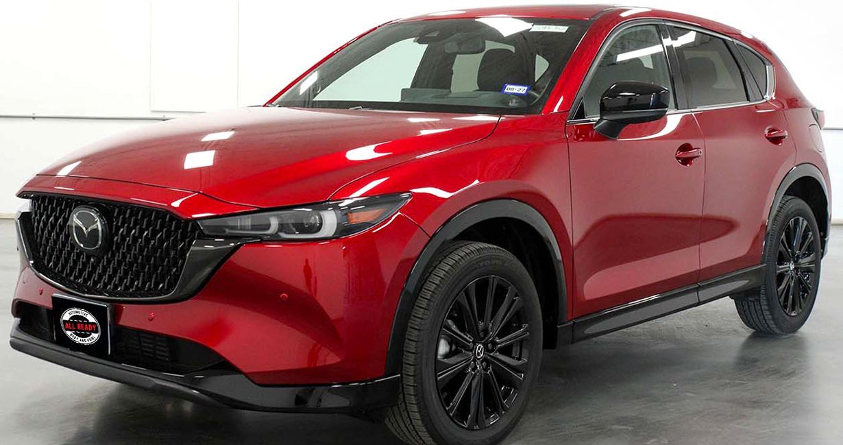 All Ready Auto Body in Austin, TX - after pic - Red Mazda CX-5 SUV with black wheels.