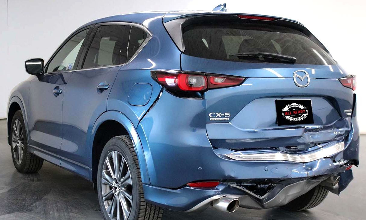 All Ready Auto Body in Austin, TX - before pic - blue car