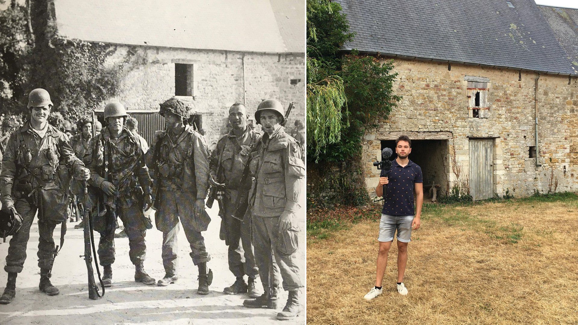 Normandy US Airborne 1944 Then Now D-Day