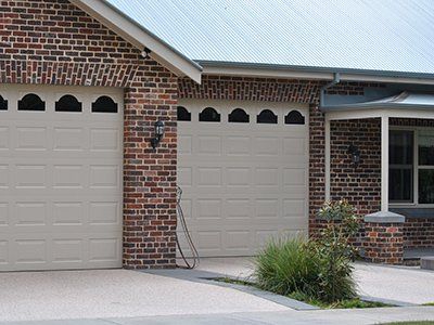 detailed brick on garage and home