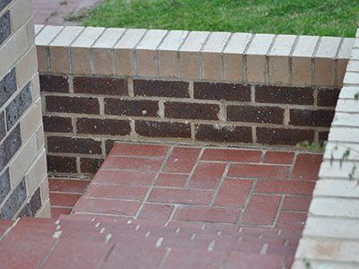 custom brick walkway steps