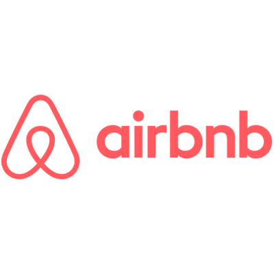 Un logotipo de Airbnb rojo sobre un fondo blanco.