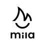 Un logotipo en blanco y negro para una empresa llamada mila.