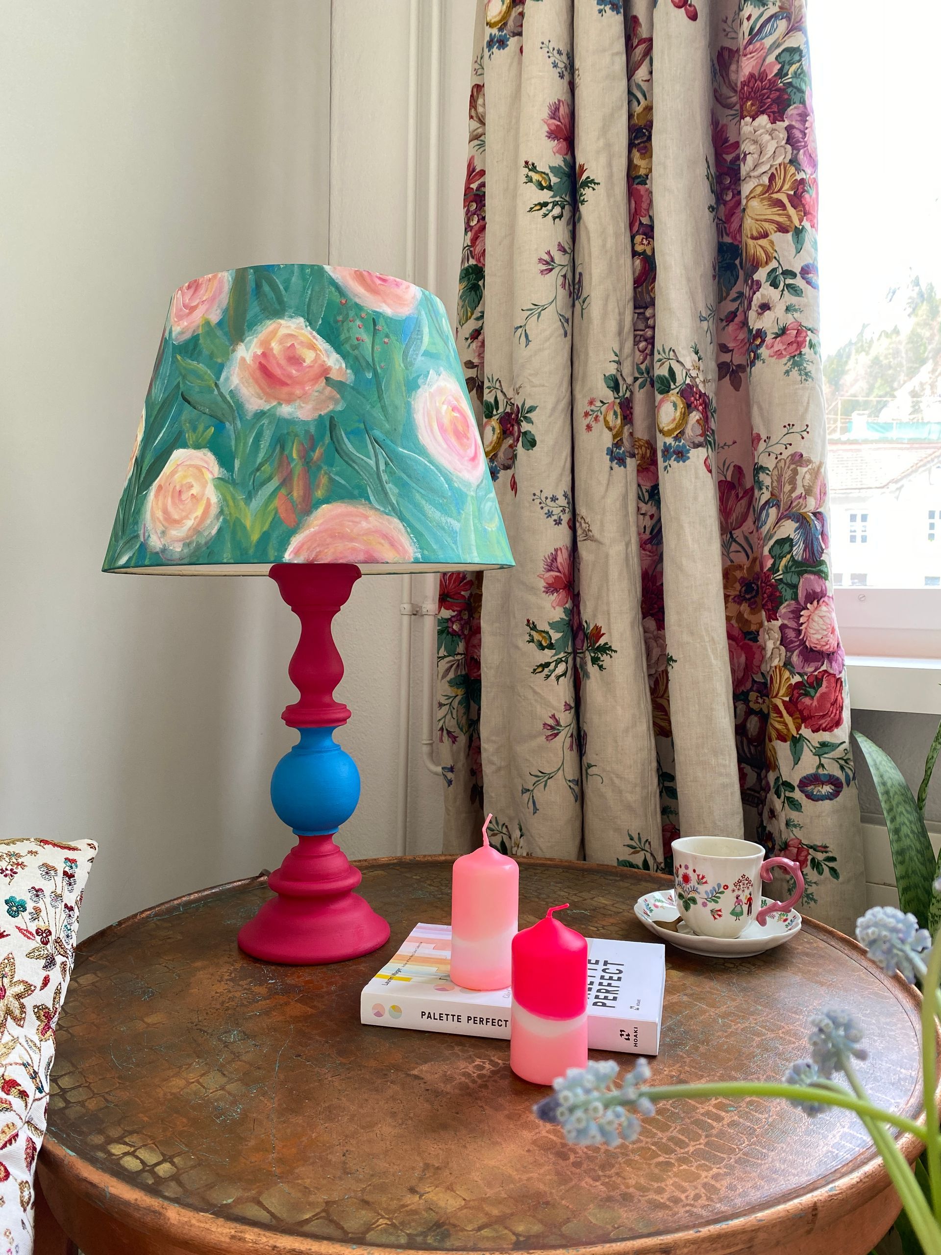 Hand painted lamp shade