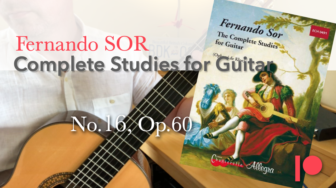 Guitarist, Noel Hathaway plays Fernando Sor's Study No.16, Opus 60.