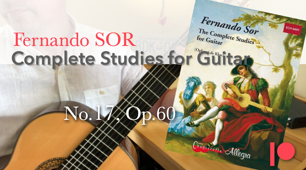 Guitarist, Noel Hathaway performs Study No.17, Opus 60 by Fernando Sor for classical guitar