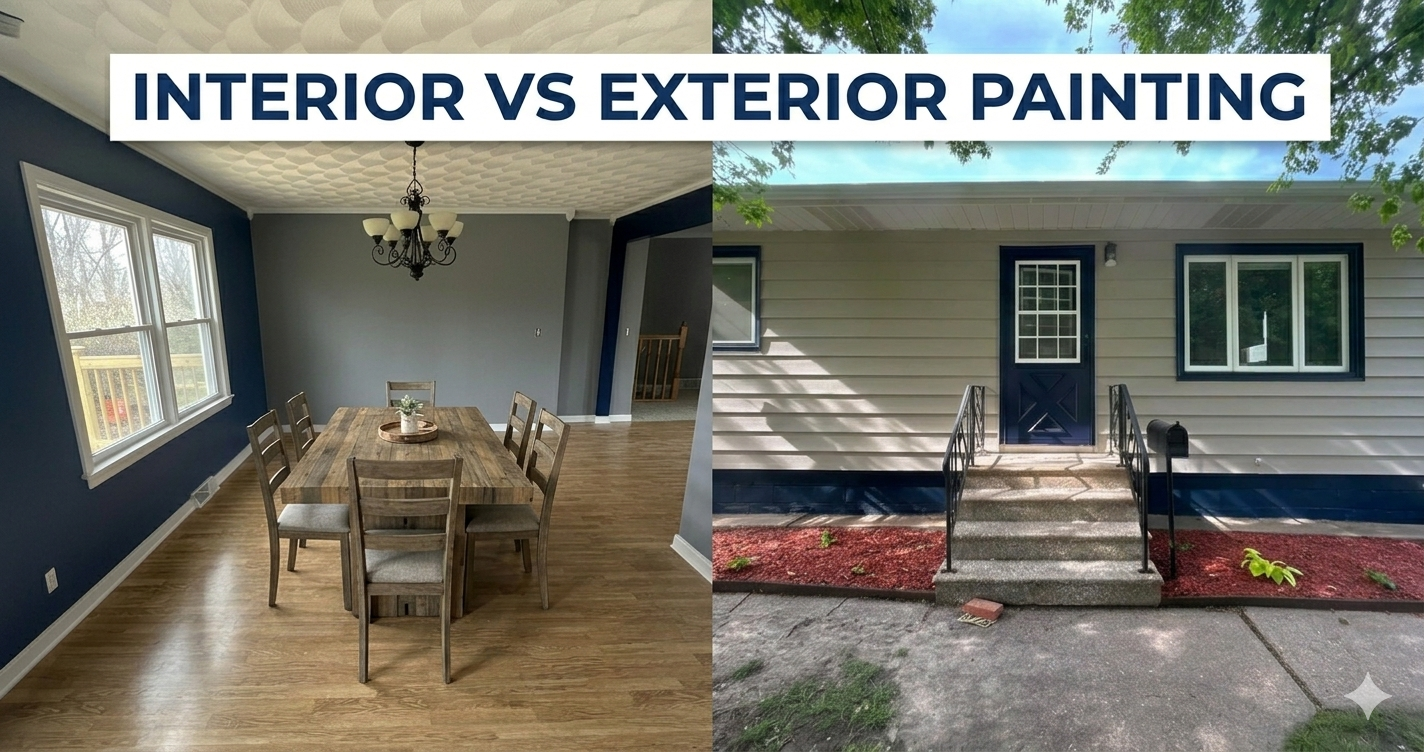Interior vs Exterior Painting