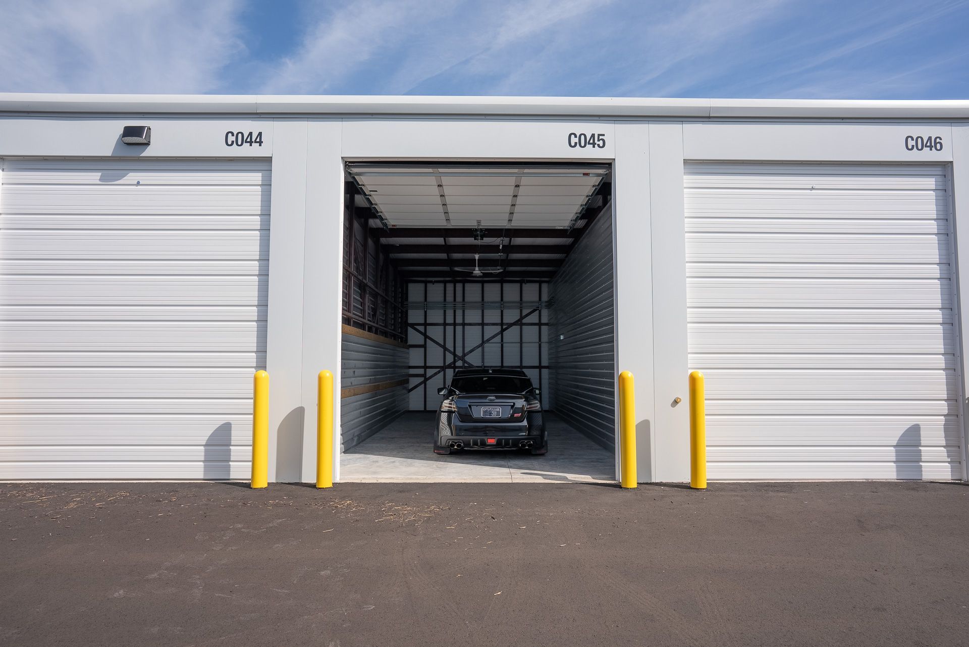 car in storage unit