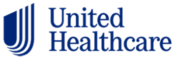 The logo for united healthcare is blue and white