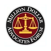 Badge of the Million Dollar Advocates Forum.