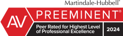 Martindale-Hubbell logo indicating Christopher A. Allen is rated as a top lawyer by his peers.
