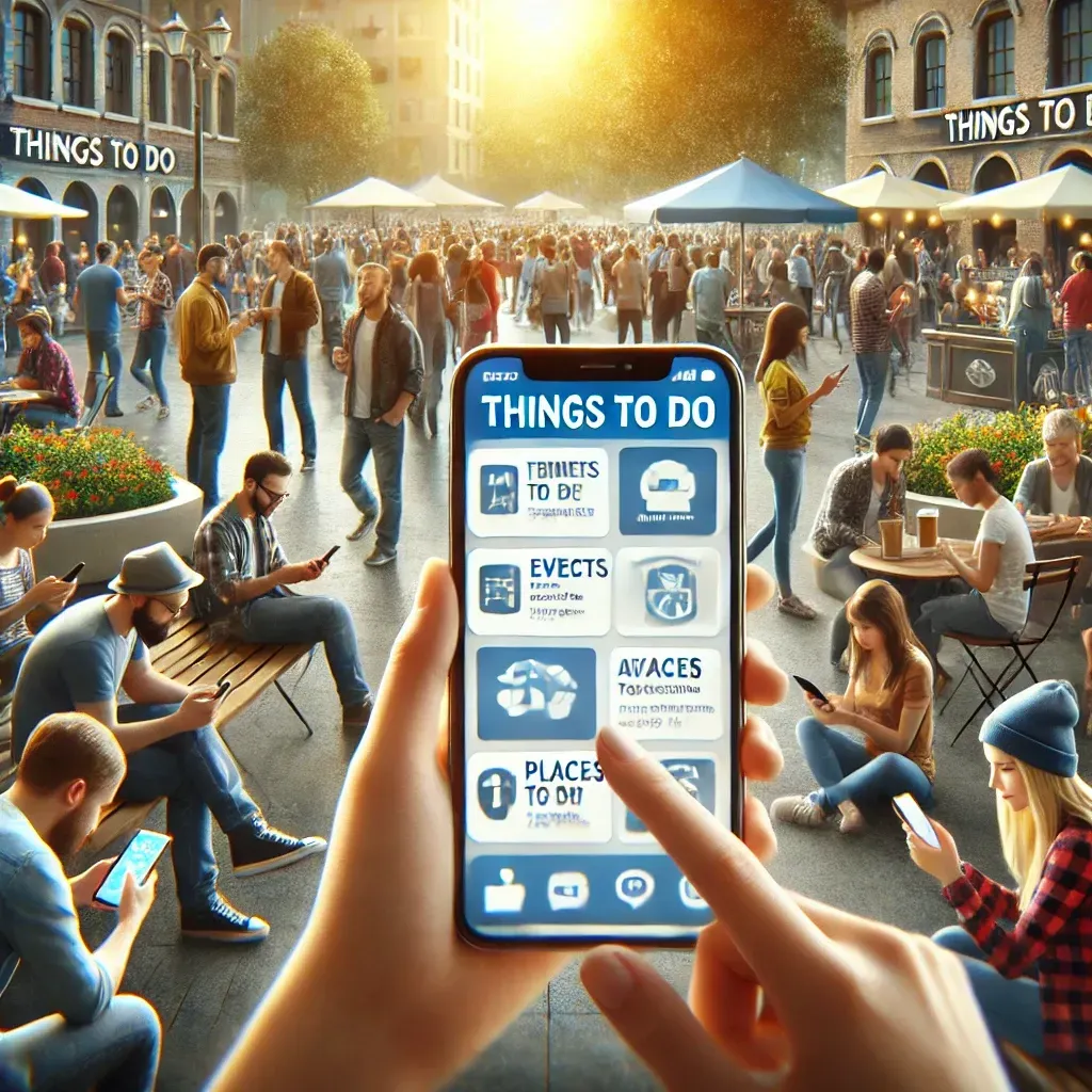 A person is holding a cell phone with the words things to do on the screen