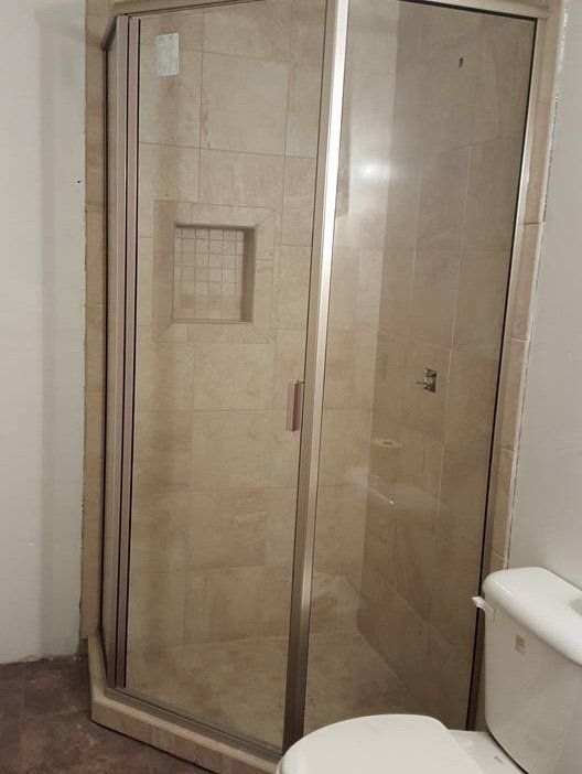 Corner shower - Showers Bathroom glass repair in Fort Wayne, IN