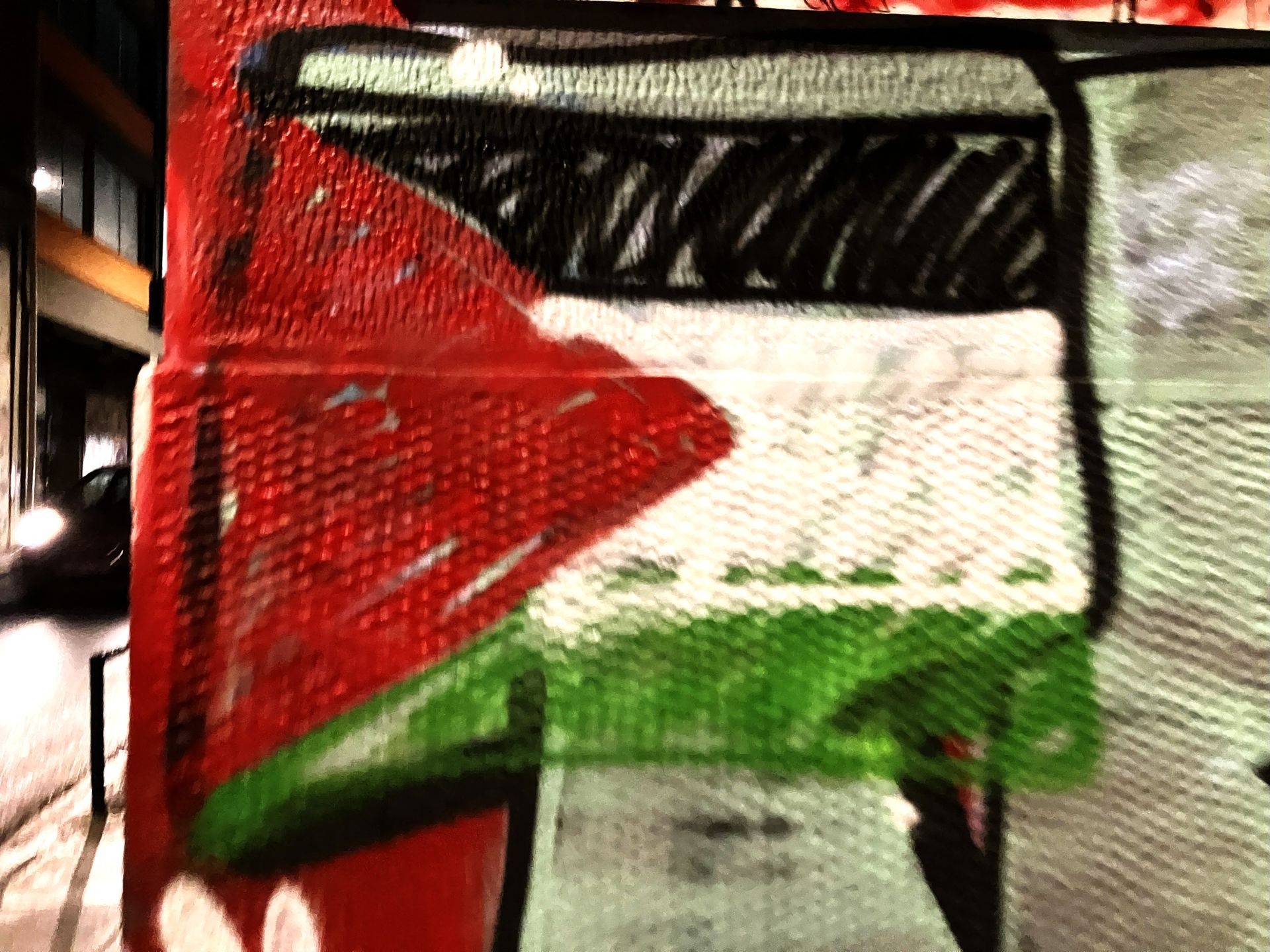 Grafitti van Palestijnse vlag in Athene