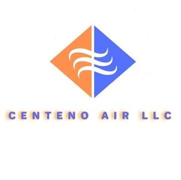 A logo for centeno air heating and cooling