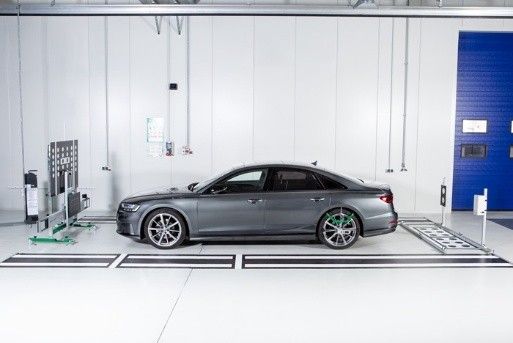 Performing auto electrician services, testing a car in a calibration facility. Performing auto electrician services, testing a car in a calibration facility.