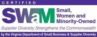 The logo for small women and minority owned supplier diversity strengthens the commonwealth