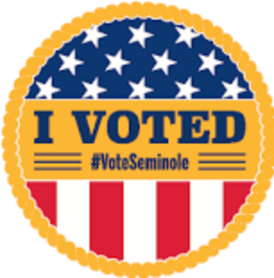 I Voted sticker image. #VoteSeminole