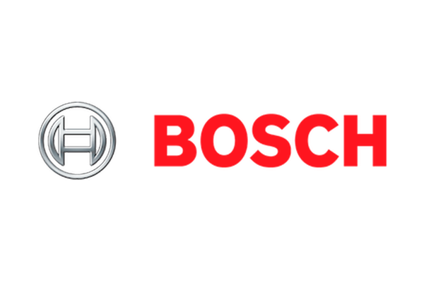 The Bosch logo, featuring a silver circular symbol on the left and the red word