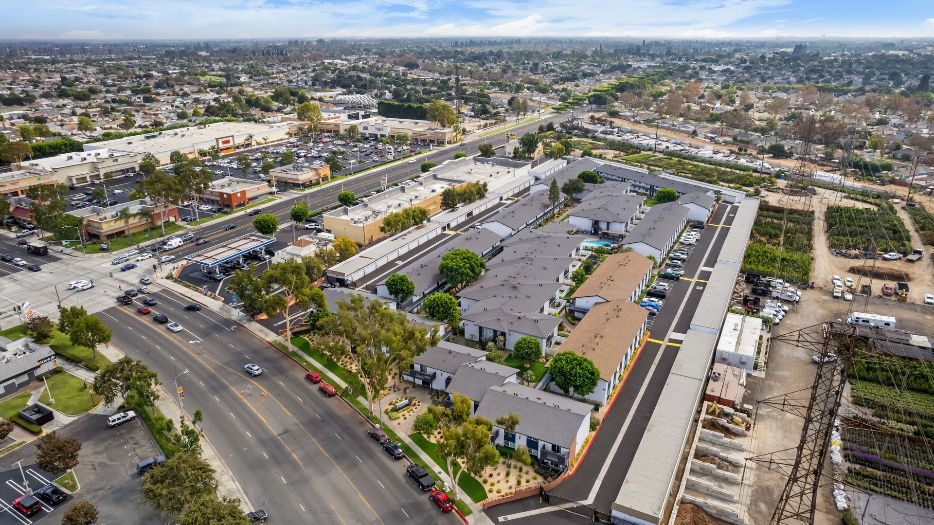overhead view of community