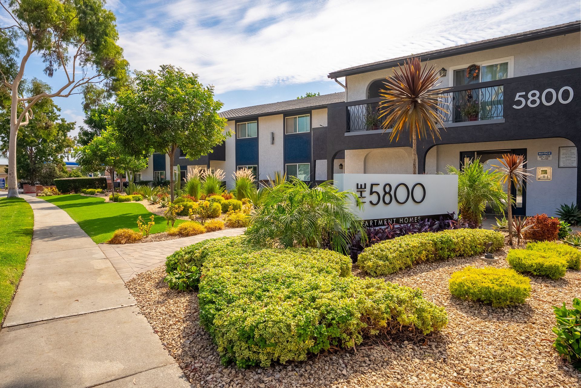 Community front enterance and monument sign