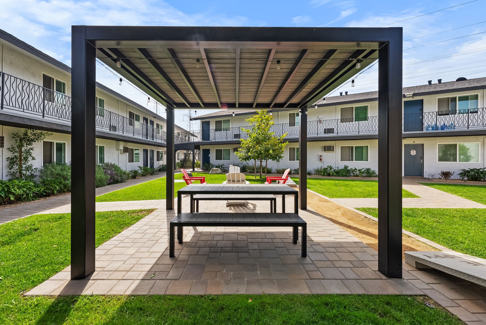 gazebo and picnic table