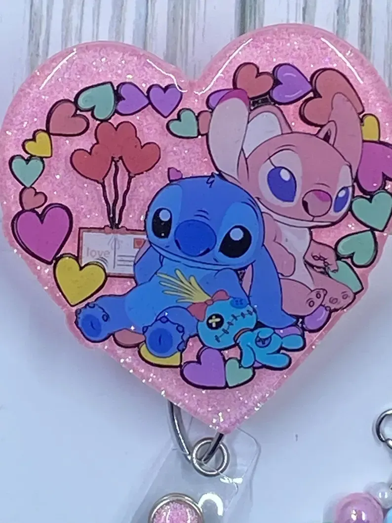 Stitch & Angel Badge Reel