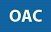 The word oac is written in white on a blue background.