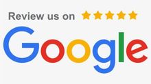 A google logo that says `` review us on google ''