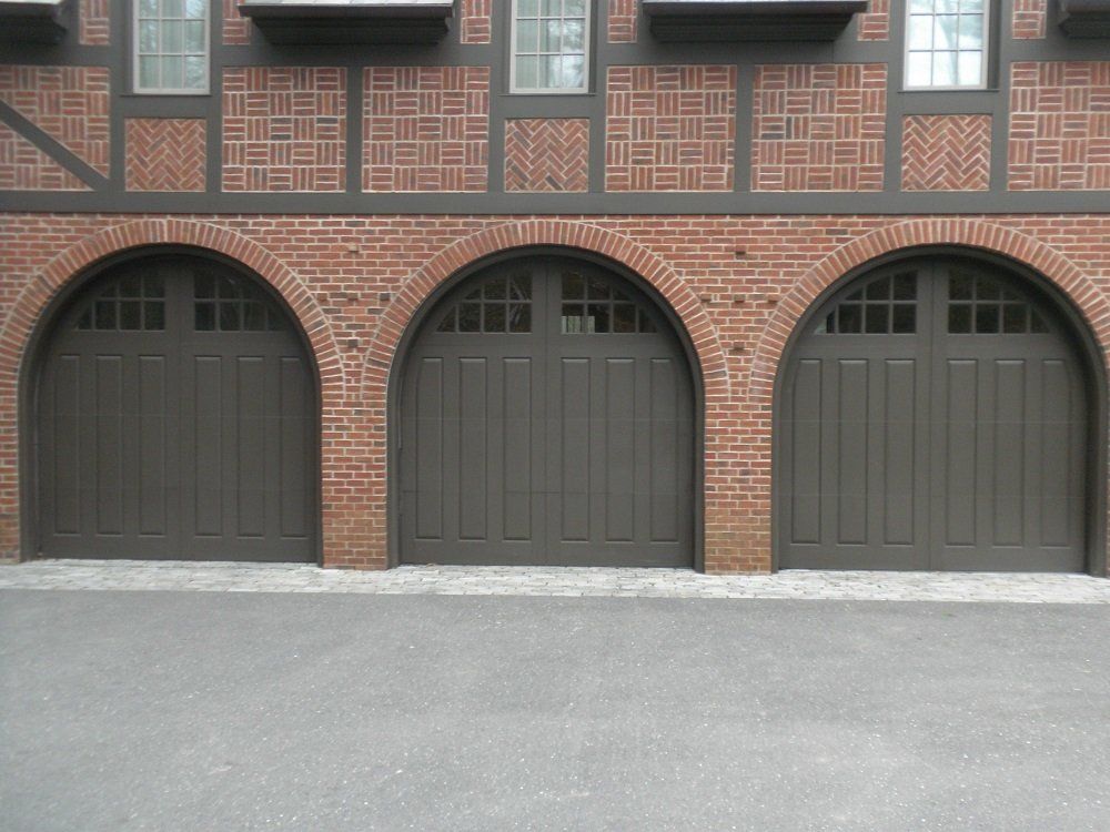 Custom garage door with three doors