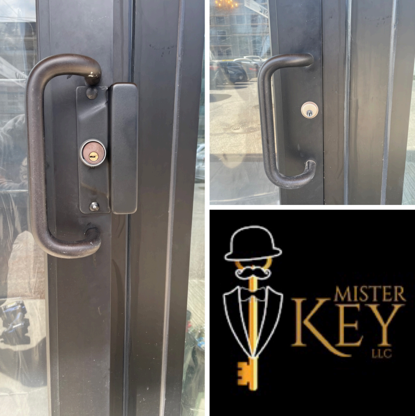 A picture of a door with a mister key logo