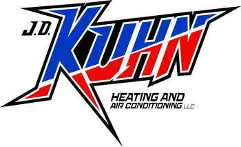 A logo for j.d. kuhn heating and air conditioning llc