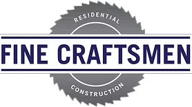 The logo for fine craftsmen residential construction is a circular saw blade.