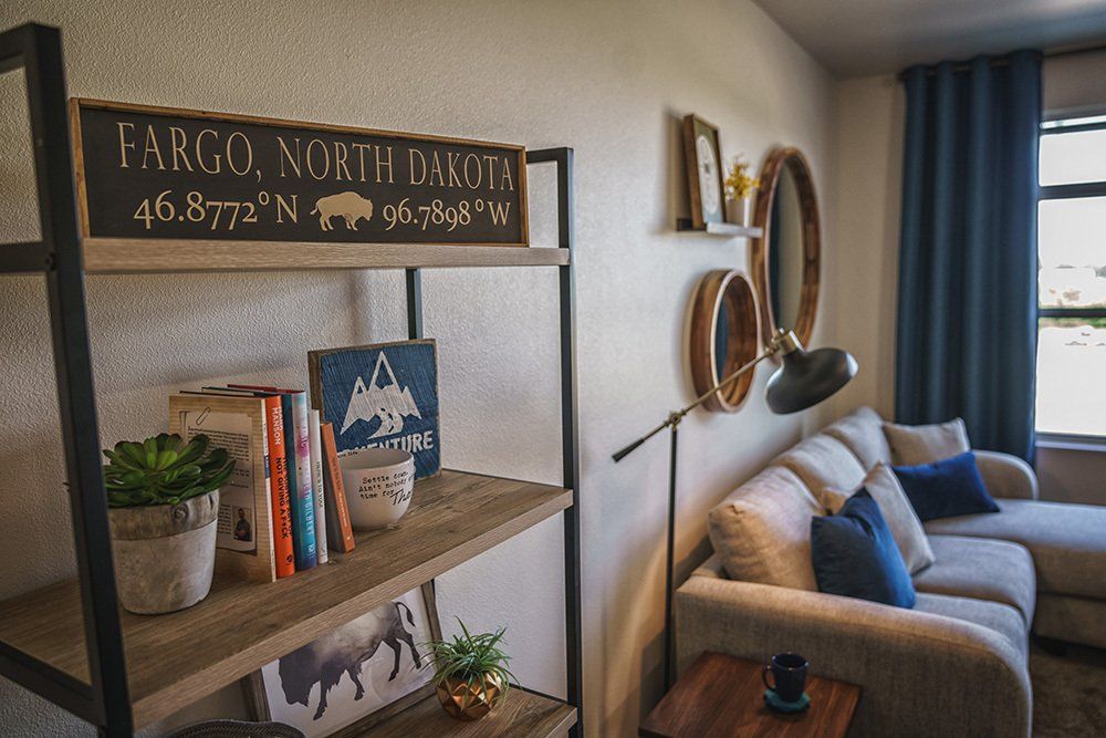 bookshelf in living room
