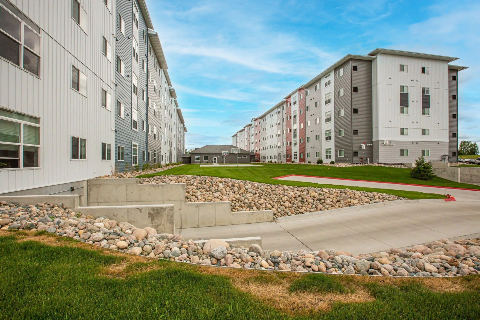 U32 Apartments in Fargo ND Underground Indoor Parking Garage Entrance