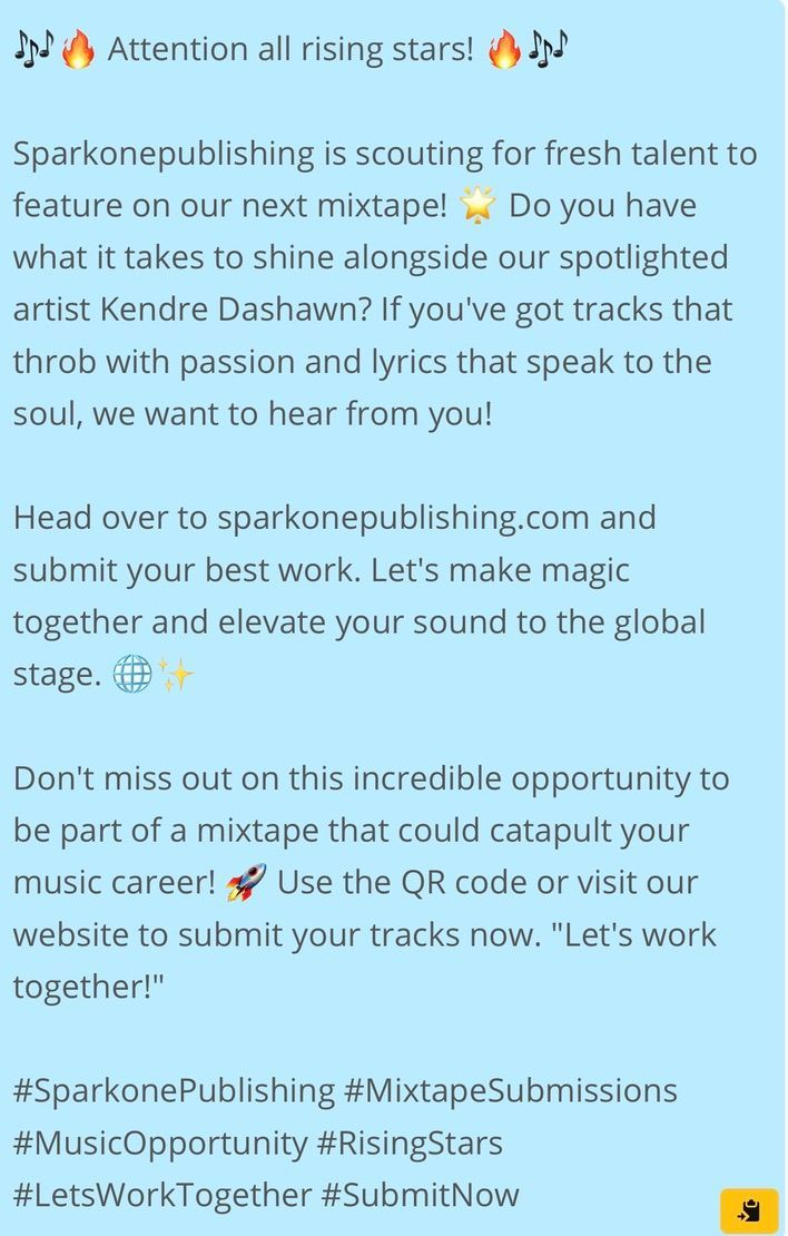 Mixtape Submission
you have talent submit here