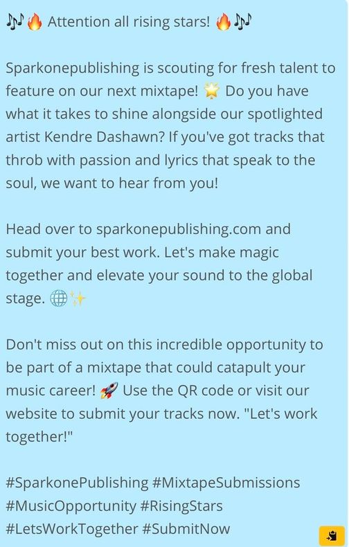 Mixtape Submission
you have talent submit here
