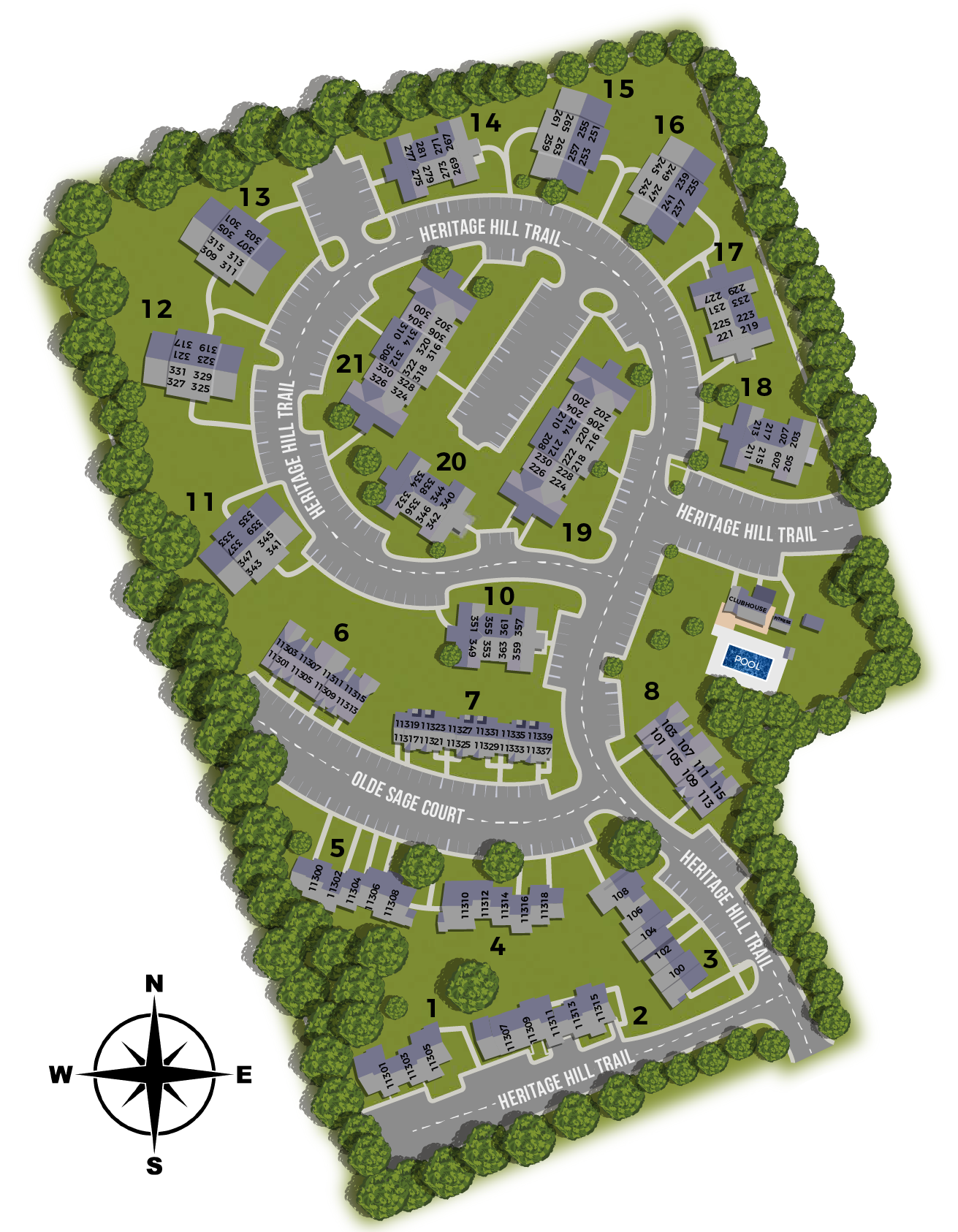 Site Map of Heritage by Fairlawn