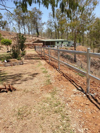 A house attached with cattle gates