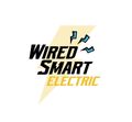 A logo for wired smart electric with a lightning bolt.