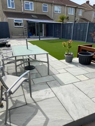 Paving and artificial grass installation in Bristol.