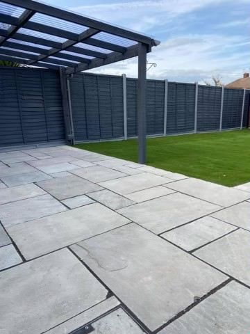 Paving work by Greenside Landscaping.