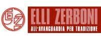 Logo di Elli Zerboni, caratterizzato da un rettangolo rosso con testo bianco. A sinistra si trova un emblema circolare rosso.
