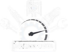 Mechanic’s tuning logo: speedometer, tools, piston, spark plugs, and company name “Mechanic's Tuning”.
